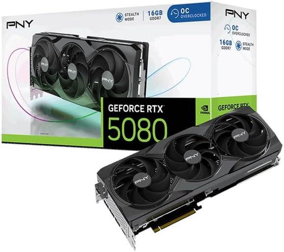 PNY GeForce RTX™ 5080 Overclocked Triple Fan Image