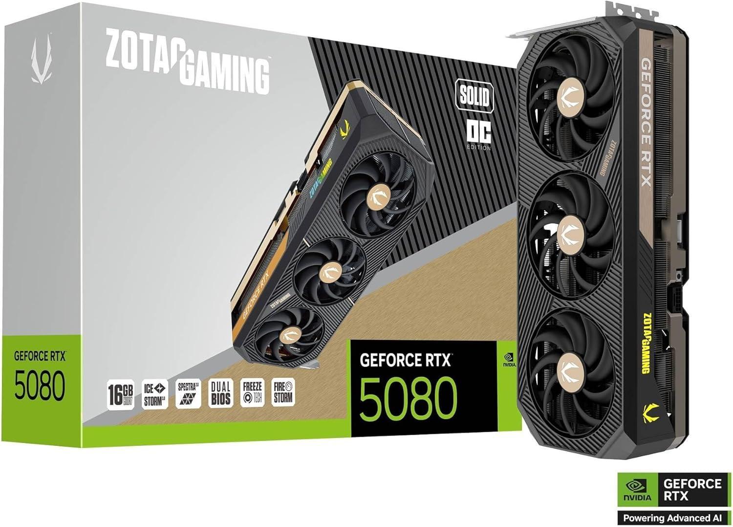 ZOTAC Gaming GeForce RTX 5080 Solid OC 16GB Image